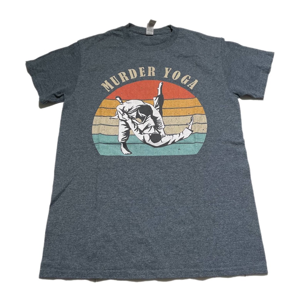 Murder Yoga Gray Shirt size small karate kungfu martial arts